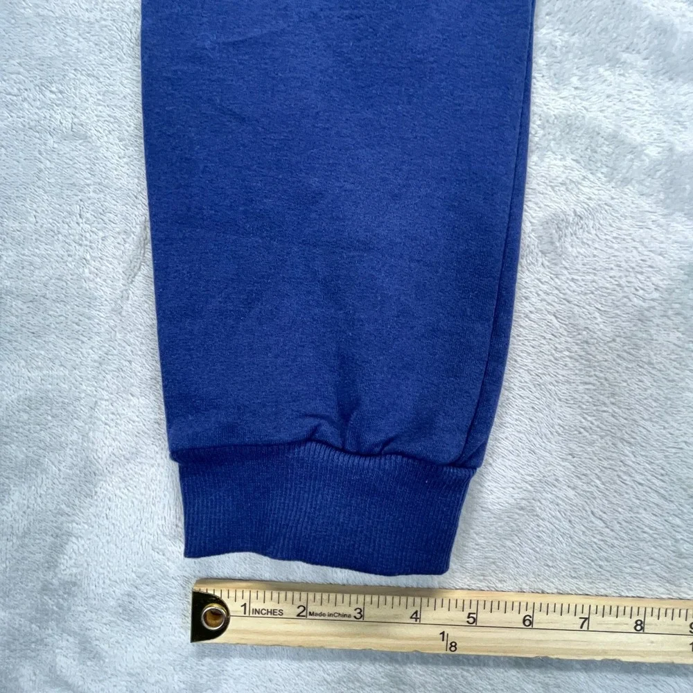 Real Essentials Jogger Pants Mens XL Blue Fleece Lined Drawstring Tapered Leg